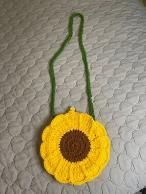Crochet Sunflower Crossbody